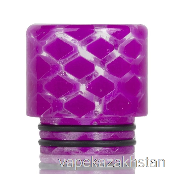 Vape Disposable 810 Clear Snakeskin Resin Drip Tip Light Purple